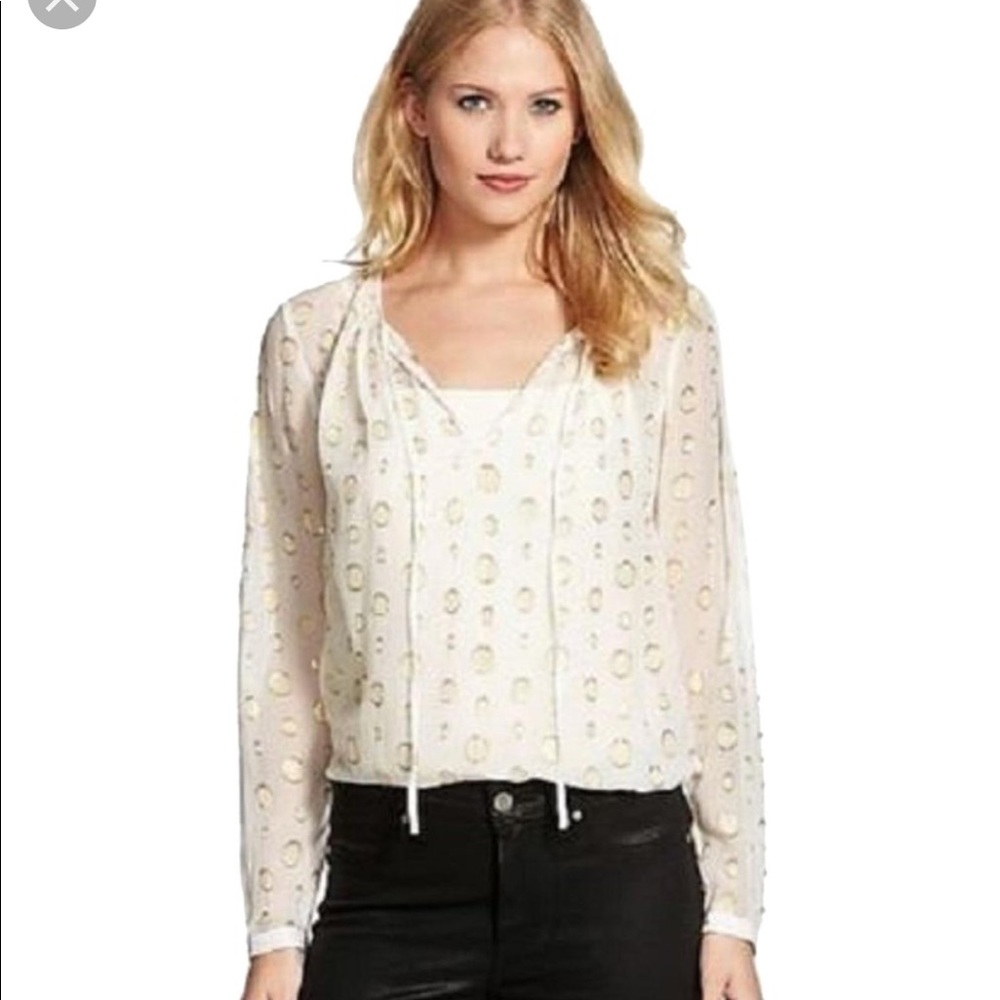 MICHAEL Kors
Cream/Gold Luxuries W/Gold Dots Silk